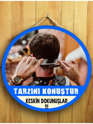 Mayeka Erkek Kuaförleri Için Erkek Kuaförü Duvar Kapı Tablo Ahşap Askılı Pano Tabela