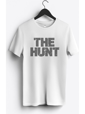 MGAX Avcı The Hunt Baskılı Regular Sıfır Yaka %100 Pamuk Unisex Penye T-Shirt