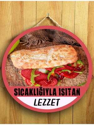 Mayeka Cafeler Restoranlar Kahvaltıcılar Sandviççiler Için Sucuklu Ekmek Duvar Kapı Tablo Ahşap Askılı Pano Tabela