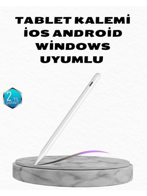 MK Beykoz Manyetik Dokunmatik Kalem – Bluetooth Gerektirmeyen Type-C Şarjlı iPad ve Androi - KE002Q-798G1