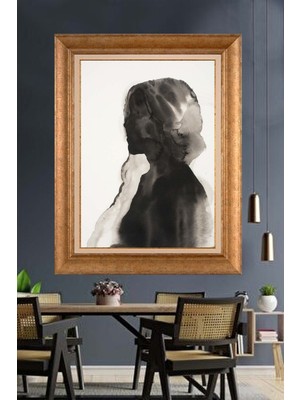 Giyense Altın Varaklı Çerçeveli Paspartulu Tablo DRE626