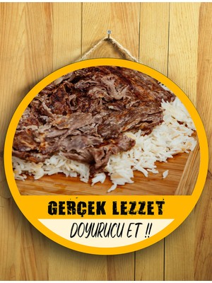 Mayeka Cafeler Restoranlar Dönerciler Için Et Döner Duvar Kapı Tablo Ahşap Askılı Pano Tabela