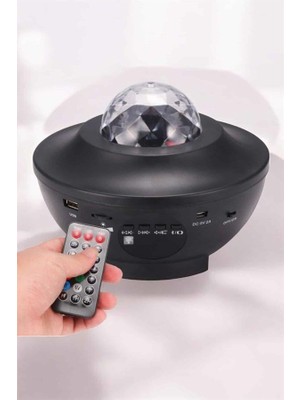 MK Beykoz Çocuklara Özel Şarjlı Bluetooth Hoparlör Parti LED Lambası Yıldızlı Projeks - KE002Q-790GQ