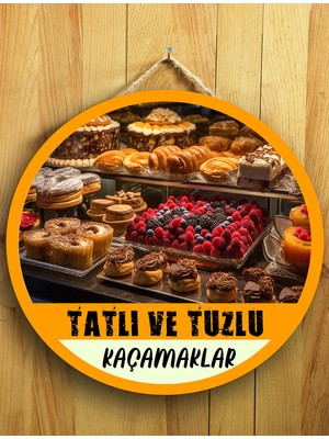 Mayeka Cafeler Restoranlar Pastaneler Tatlıcılar Için Pastane Duvar Kapı Tablo Ahşap Askılı Pano Tabela