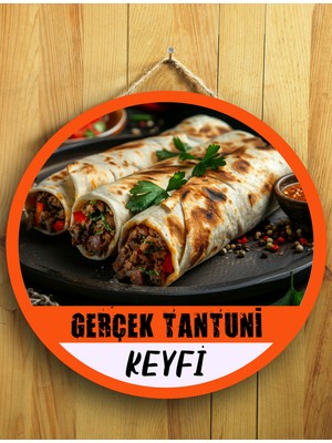 Mayeka Cafeler Tantuniciler Için Tantuni Duvar Kapı Tablo Ahşap Askılı Pano Tabela