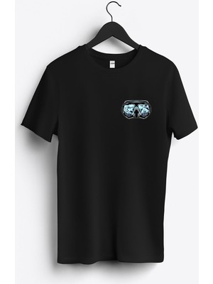 MGAX Dalgıç Snorkel Arma Baskılı Regular Sıfır Yaka %100 Pamuk Unisex Penye T-Shirt