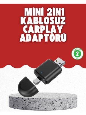 MK Beykoz Kablosuz Carplay Dönüştürücü – Akıllı Tak & Çalıştır Araç Adaptörü - KE002Q-797FF5