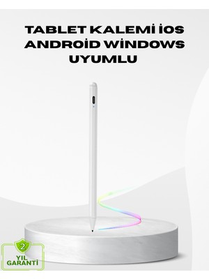 MK Beykoz Type-C Şarjlı Dokunmatik Kalem – iPad iPhone ve Android Uyumlu Sessiz Çalışan - KE002Q-798G0