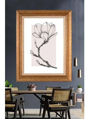 Giyense Altın Varaklı Çerçeveli Paspartulu Tablo DRE953