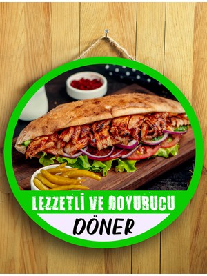 Mayeka Cafeler Restoranlar Tavuk Dönerciler Için Tavuk Döner Duvar Kapı Tablo Ahşap Askılı Pano Tabela