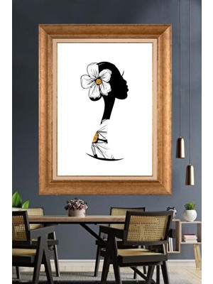 Giyense Altın Varaklı Çerçeveli Paspartulu Tablo DRE582