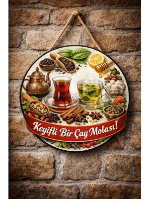 Mayeka Cafe Restoran Için Çay Ocağı Duvar Kapı Tablo Süsü Ahşap Askılı Pano Tabela No 50