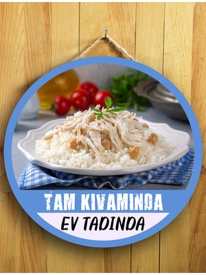 Mayeka Cafeler Tavuk Pilavcılar Için Tavuklu Pilav Duvar Kapı Tablo Ahşap Askılı Pano Tabela
