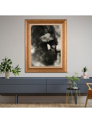 Giyense Altın Varaklı Çerçeveli Paspartulu Tablo DRE1194