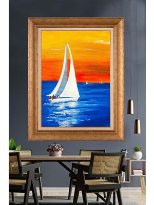 Giyense Altın Varaklı Çerçeveli Paspartulu Tablo DRE689