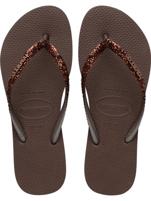 Havaianas Slım Glıtter Kahverengi Kadın Terlik 4146975