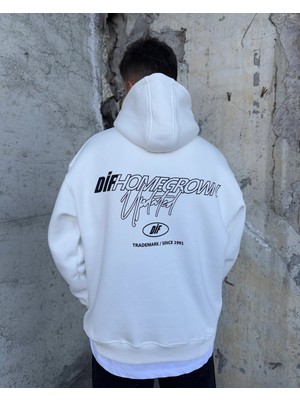 Difransel Erkek Pamuklu Oversize Baskılı Sweatshirt