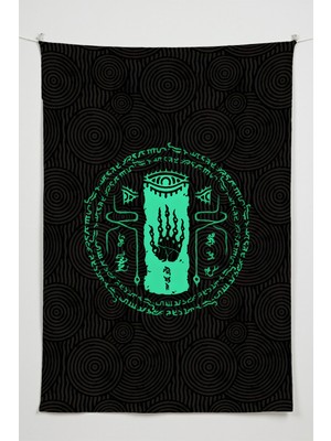 Charmbi Gamer Duvar Örtüsü -  Çok Renkli Anime Temalı Kumaş Oda Dekoru Tapestry