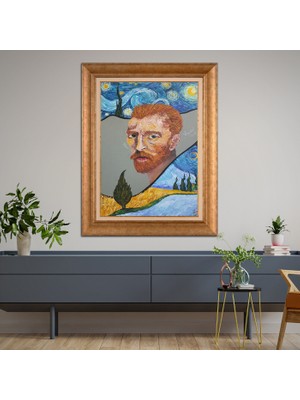 Giyense Altın Varaklı Çerçeveli Paspartulu Tablo DRE1733