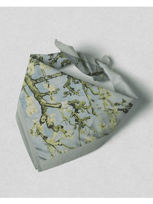 Ege Fular Şal Van Gogh Koleksiyonu Ressam Desenli Ipek Rayon Fular - 55X55 cm Italyan Dikişli