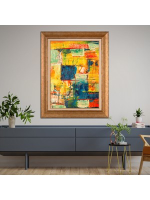 Giyense Altın Varaklı Çerçeveli Paspartulu Tablo DRE1318