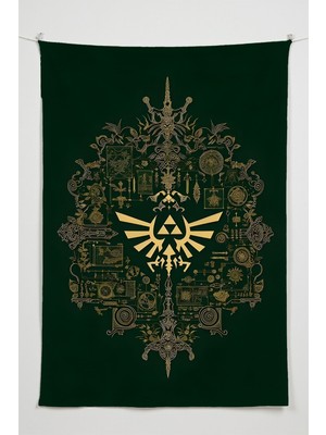 Charmbi Gamer Duvar Örtüsü -  Çok Renkli Anime Temalı Kumaş Oda Dekoru Tapestry