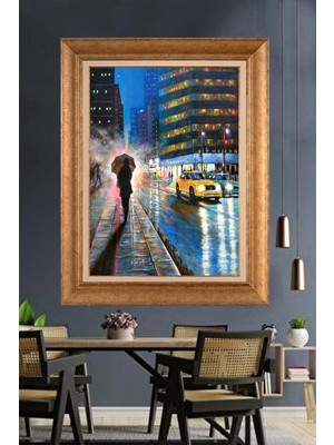 Giyense Altın Varaklı Çerçeveli Paspartulu Tablo DRE697