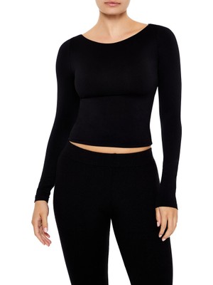 F21 Dikişsiz Uzun Kollu Tişört