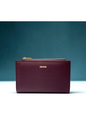 Grande Gerçek Deri Kadın Cüzdanı Orta Boy Hakiki Deri