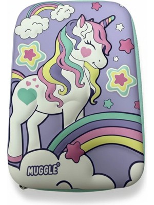 Tumba's 3 Boyutlu Eva Kabartmalı Büyük Unicorn Su Geçirmez Kalem Kutusu