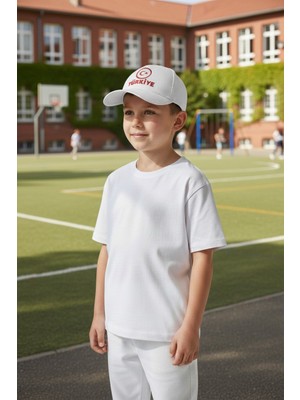 Eleven Markets Ay Yıldız Nakışlı Çocuk Bayrak Şapka Türkiye Nakışlı  6-12 Yaş Çocuk Şapka Beyaz
