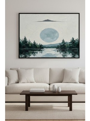 Safir Design Modern Soyut Doğa Temalı Çerçeveli Tablo