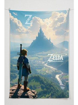 Charmbi Gamer Duvar Örtüsü -  Çok Renkli Anime Temalı Kumaş Oda Dekoru Tapestry