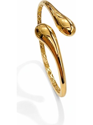 Aydın Kuyumculuk 14 Ayar Altın Damla Kelepçe Bileklik AGBLK651