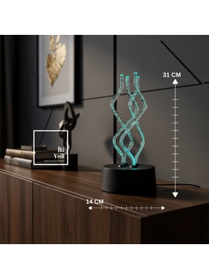 İki Yedi Konsept Tigana Işık Balesi Renk Değiştiren Dokunmatik Modern LED Gece Lambası Ofis ve Ev Dekoru Hediyelik
