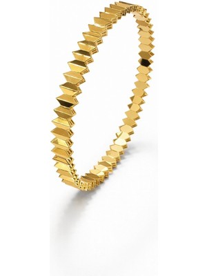 Aydın Kuyumculuk 14 Ayar Altın,piramit Kelepçe Bileklik AGBLK657