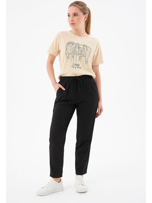 Fashion Friends 25Y0391K1 Kadın Paçası Püsküllü Pantolon