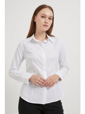 Armalife 3672 Pens Detaylı Slım Kadın Gömlek