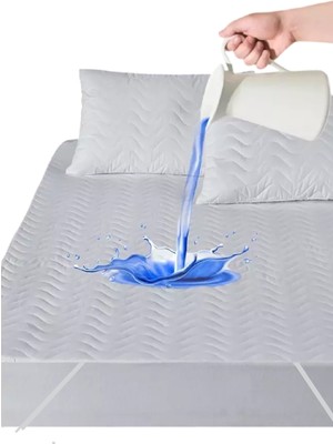 Bebesi Kapitoneli Yatak Koruyucu Alez 100X200 cm Tek Kişilik Köşe Lastikli