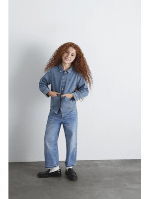 Mavi M7210002-90880 Kız Çocuk Denim Gömlek