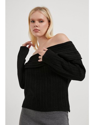 Armalife 1179 Madonna Yaka Dökümlü Kadın Triko Kazak
