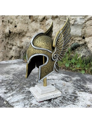 Keematee Tasarım Dekoratif Athena Miğferi Obje Biblo