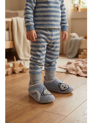 Gezer Erkek Çocuk Kışlık Pvc Rahat Taban Tek Cırt Cırtlı Ayarlanabilir Kemer Ev Okul Kreş Panduf Aya