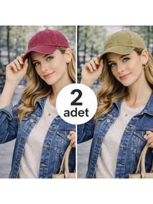 Wearflawless Unisex Yıkamalı Şapka Vintage Eskitme Düz Şapka , Günlük Trend Şapka,erkek Şapka, Kadın Şapka