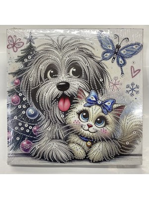 Elegantshop Tuval 5d Yapışan Boncuk Mozaik Tablo 25*25 cm YY105