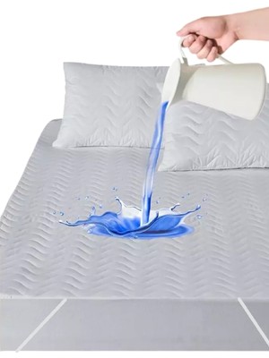 Evony Kapitoneli Sıvı Geçirmez Yatak Koruyucu Alez 100X200 cm Tek Kişilik Köşe Lastikli