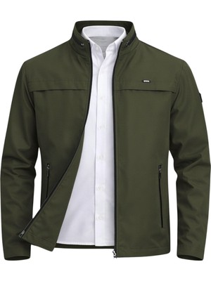 Sivaist Yeşil Erkek Pamuk Polyester Karışımlı Su ve Rüzgar Geçirmez Mevsimlik&yazlık Mont