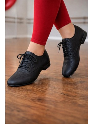 Bitangosu Siyah Hakiki Deri Tango-Salsa-Bacata-Swıng-Solo-Cazz Dans ve Pratik Ayakkabısı