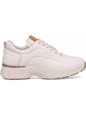 Mammamia D26YA-7410 Kadın Hakiki Deri Casual Ayakkabı Krem