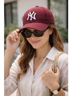 Wearflawless Unisex Ny Nakışlı Ayarlanabilir Şapka, Baseball Şapka, Kadın Şapka, Erkek Şapka